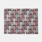 Paillasson Rose moderne Parties scintillant or rose Ananas Mo (Devant)