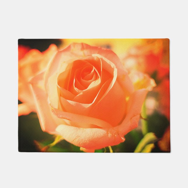 Paillasson Rose orange en floraison (Devant)