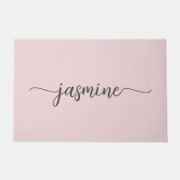 Rose Pâle Féminin Personnalisé Monogramme Nom