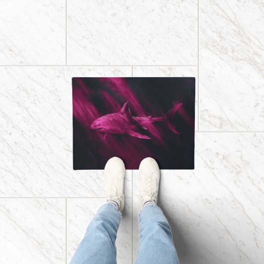 Paillasson Rose requin 18 x 24 (Intérieur)