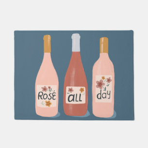 Paillasson Rose Toute la journée Amateurs de vin Art
