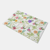 Paillasson Rose violet Jaune Floral Shabby Chic (Incliné)