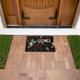 Paillasson Roses crâne Zia Sun Green Black Nouveau-Mexique