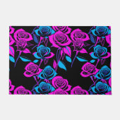 Paillasson Roses de couleur néon (Devant)