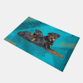 Paillasson Rottweiler avec un chiot (Incliné)