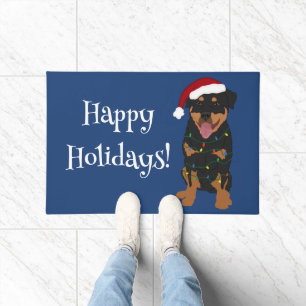 Paillasson Rottweiler de Noël