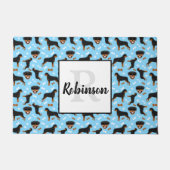 Paillasson Rottweilers Rotties Chien l Monogramme Nom      (Devant)