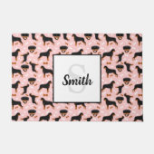 Paillasson Rottweilers Rotties Chien l Monogramme Nom (Devant)