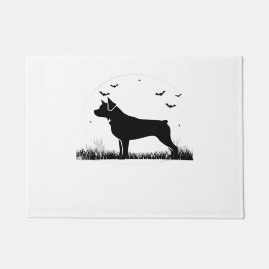 Paillasson Rotweiler Chien - Halloween Lune Silhouette Oversi (Devant)
