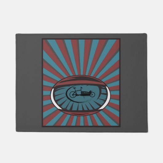 Paillasson Roue de charge dans l'oeil avec des rayons (Devant)