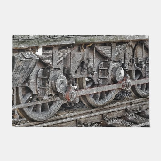 PAILLASSON ROUES DE TRAIN À VAPEUR (Devant)