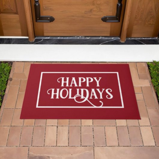 Paillasson Rouge avec vacances blanches