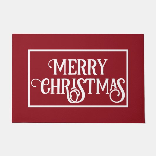 Paillasson Rouge avec vacances blanches (Devant)