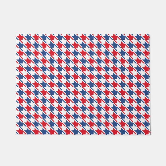 Paillasson Rouge blanc et bleu Motif de base répétitive (Devant)