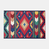 Paillasson Rouge Bleu Vert Jaune Blanc Oriental Kilim Rug (Devant)