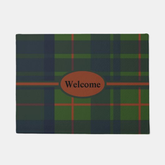 Paillasson Rouge bleu vert Tartan Plaid écossais Plaid (Devant)