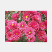 Paillasson Rouge Chrysanthèmes Floral (Devant)