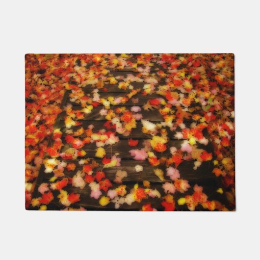 Paillasson Rouge clair Jaune d'automne Maple Feuilles (Devant)