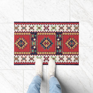 Paillasson Rouge Vert Beige Noir Blanc Oriental Kilim Rug