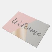 Paillasson Rougissent le rose, le gris et les triangles (Incliné)