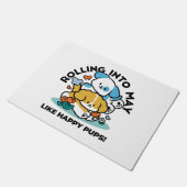 Paillasson Rouler En Mai Comme De Joyeux Pups - Mignonne Chie (Incliné)