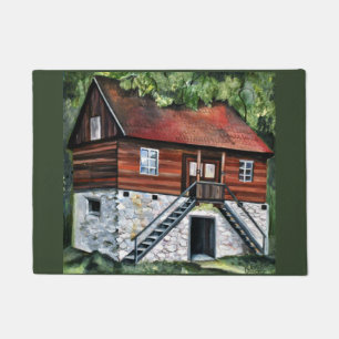 Paillasson Roumanie - Maison traditionnelle - peinture acryli