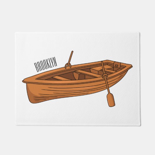 Paillasson Rowboat cartoon illustration (Devant)