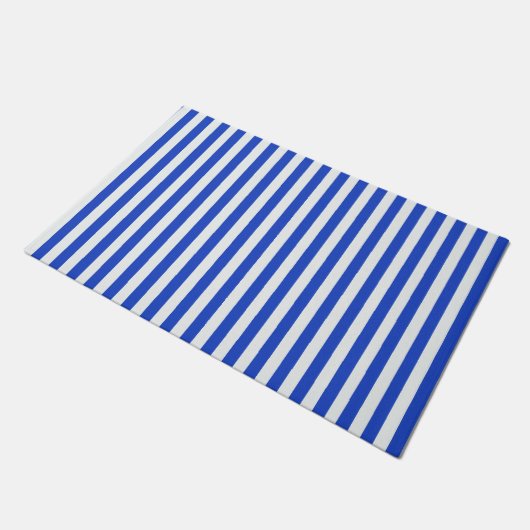 Paillasson Royal Blue Combination Stripes par Shirley Taylor (Incliné)