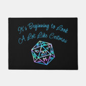 Paillasson RPG Critmas | Holo Retro Tabletop Role Player Dice (Devant)