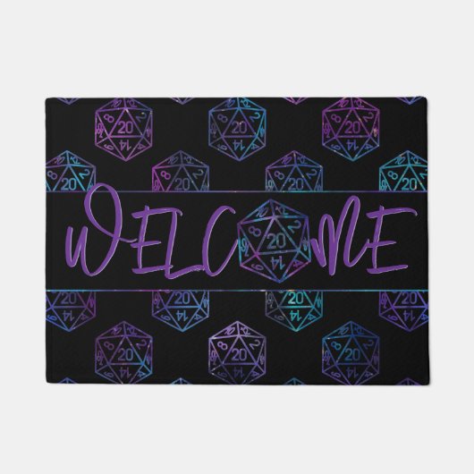 Paillasson RPG Dice | Nebula Tabletop PnP Roleplayer Welcome (Devant)