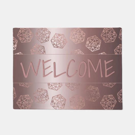 Paillasson RPG | Mauve Luxury Sheen Dice Welcome (Devant)