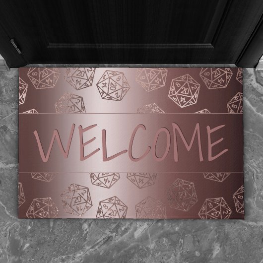 Paillasson RPG | Mauve Luxury Sheen Dice Welcome