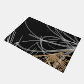 Paillasson Rubans Abstraits Black White & Gold (Incliné)