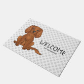 Paillasson Ruby Cavalier King Charles Spaniel & Texte (Incliné)