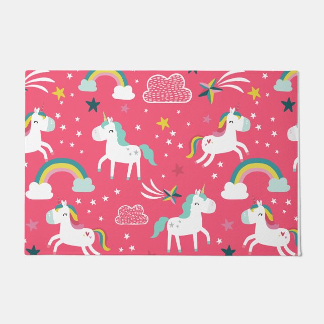 Paillasson Rug Unicorne rose (Devant)