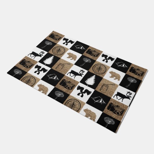 Paillasson Rustic Camping Extérieur Aventure (Incliné)