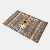 Paillasson Rustic Country Farmhouse Style Nom de famille (Incliné)