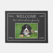 Paillasson Rustic Custom photo nom de famille bienvenue (Devant)