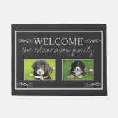 Paillasson Rustic Custom photo nom de famille bienvenue (Devant)