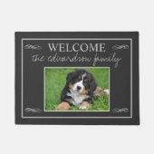 Paillasson Rustic Custom photo nom de famille bienvenue (Devant)