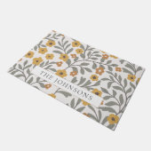 Paillasson Rustic Fall Grey Feuilles Automne Orange Fleurs No (Incliné)
