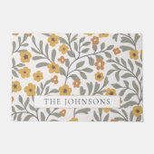 Paillasson Rustic Fall Grey Feuilles Automne Orange Fleurs No (Devant)