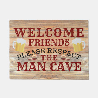 Paillasson RUSTIC Grange Wood Funny BEER MAN CAVE | Bienvenue