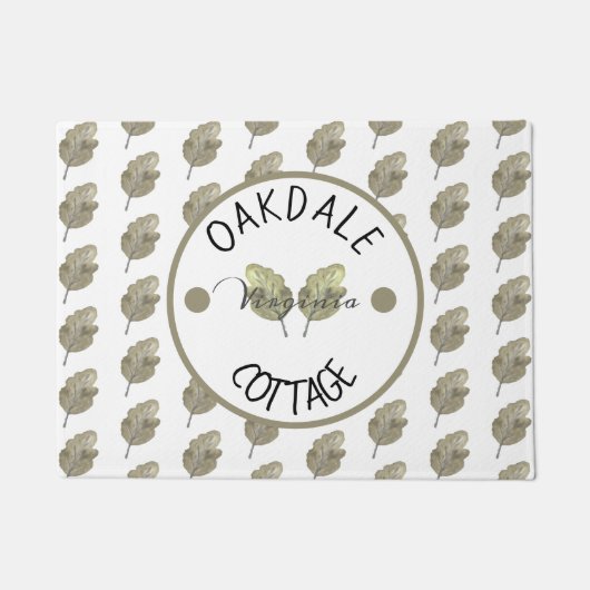 Paillasson Rustic Location Cabine Cottage Feuilles botaniques (Devant)