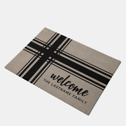 Paillasson Rustic Plaid stripes Custom (Incliné)