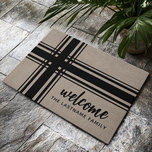 Paillasson Rustic Plaid stripes Custom