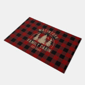 Paillasson Rustic Red Buffalo Plaid Forest Woods Personnalisé (Incliné)