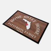 Paillasson Rustic Wood Home Sweet Home Florida State (Incliné)