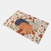 Paillasson Rustique Automne Citrouille Feuille Fleur sauvage (Incliné)