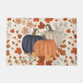 Paillasson Rustique Automne Citrouille Feuille Fleur sauvage (Devant)